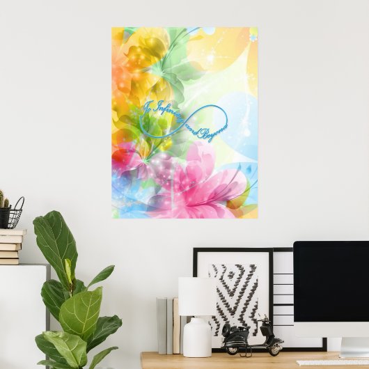 Phantastisches Unendlichkeitssymbol "Bis zur Unend Poster (Heimbüro)