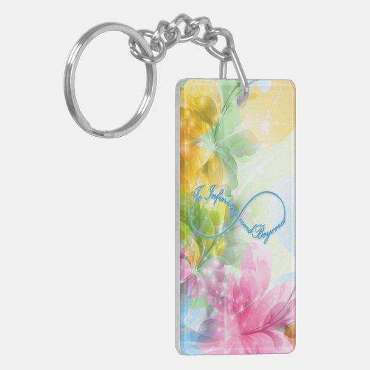 Phantastisches Unendlichkeitssymbol "Bis zur Unend Schlüsselanhänger (Vorderseite links)