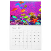Phantastisches Unterwasser Fluorescent Coral Reef  Kalender (Feb 2027)