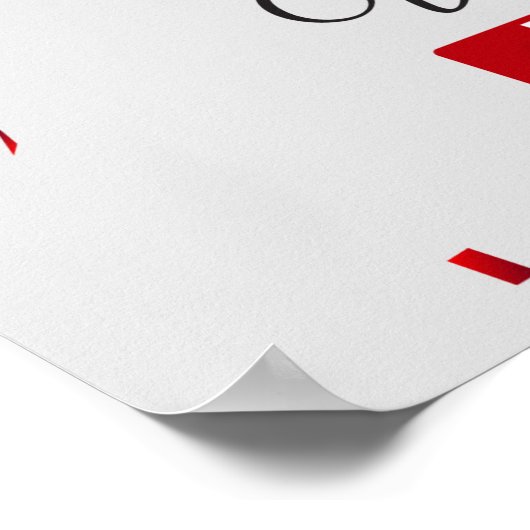 Phantastisches Valentinstag-Poster-Design Poster (Ecke)