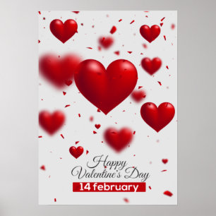 Phantastisches Valentinstag-Poster-Design Poster