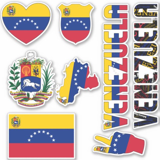 Phantastisches Venezuela formt Staatssymbole Aufkleber (Vorderseite)