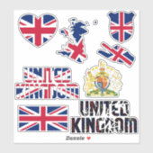 Phantastisches Vereinigtes Königreich Staatssymbol Aufkleber (Blatt)