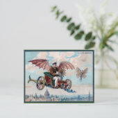Phantastisches Viktorianisches Steampunk-Flying Ca Postkarte (Stehend Vorderseite)