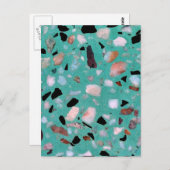 Phantastisches Vintages abstraktes Marmorbild Postkarte (Vorne/Hinten)