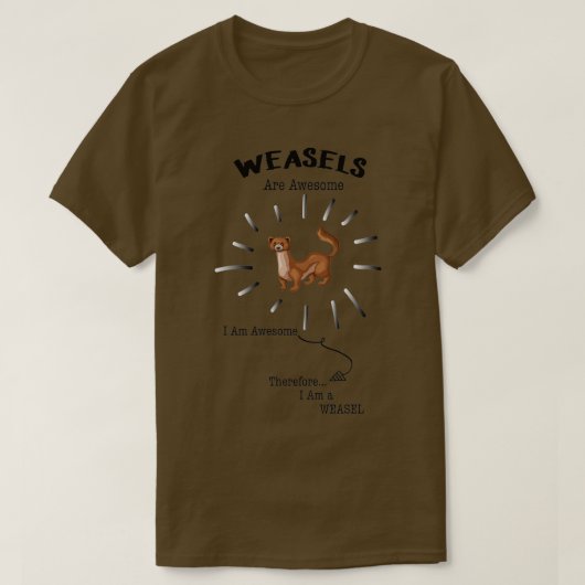 Phantastisches Weasel Lover Geschenk 4 T-Shirt (Design vorne)