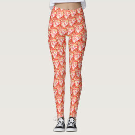 Phantastisches, weißes Blumendesign Leggings