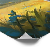 Phantastisches Zebra in freier Wildbahn mit Regenb Poster (Ecke)