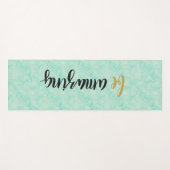 Phantastisches Zitat blau Yogamatte (Vorderseite (Horizontal))