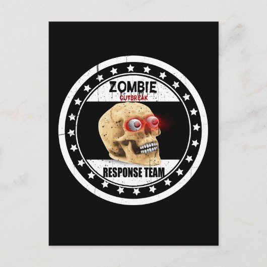Phantastisches Zombie-Notfallteam Postkarte (Vorderseite)