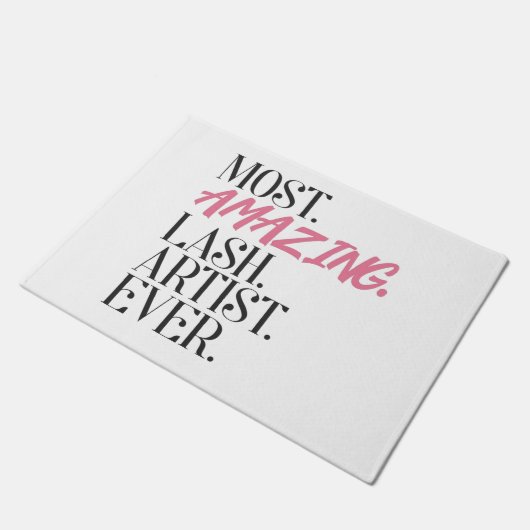 Phantastischste Lash-Künstlerin Eyelashes-Bevorzug Fußmatte (Schrägansicht)