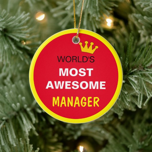 Phantastischste Welt - MANAGER / die beste Keramik Ornament (Baum)
