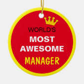 Phantastischste Welt - MANAGER / die beste Keramik Ornament (Vorne)