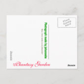 Phantasy-Garten Postkarte (Rückseite)