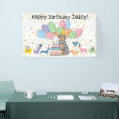 Phantom Blue Merle Aussiedoodle Dog Birthday Party Banner (Messeveranstaltung)