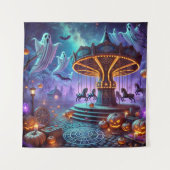 Phantom Carousel Halloween Wandteppich (Vorderseite)