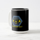 Phantom Fledermaus Superheld-Logo-Tasse Zweifarbige Tasse (Vorderseite Links)