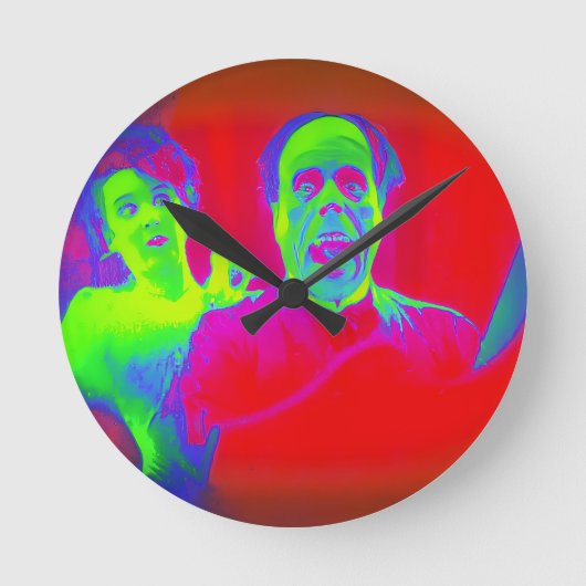 Phantom of the Opera Unmasked Runde Wanduhr (Vorderseite)