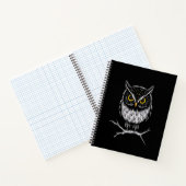 Phantom Owl Minimalist Line Art Notebook Notizblock (Innenseite)