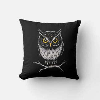 Phantom Owl Minimalist Throw Pillow Kissen