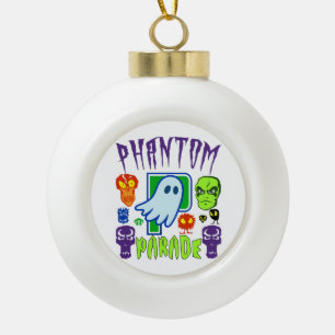Phantom-Parade unschöne Geisterschädel Keramik Kugel-Ornament