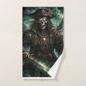 Phantom-Piraten-Schädel – Dark Fantasy Sensenmann- Badhandtuch Set (Handtuch)