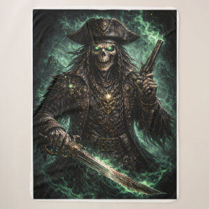 Phantom-Piraten-Schädel – Dark Fantasy Sensenmann- Sherpadecke