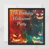 Phantom Pumpkins 17. Geburtstagsparty Einladung (Vorderseite)