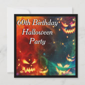 Phantom Pumpkins 60. Geburtstagsparty Einladung (Vorderseite)