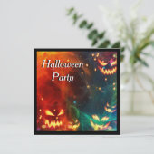 Phantom Pumpkins Halloween-Party Einladung (Stehend Vorderseite)