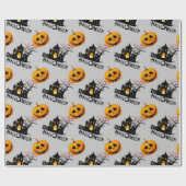 Phantom Pumpkins und Spuk HausHalloween-Geschenk Geschenkpapier (Flach)