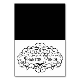 Phantom Punch Vintages Halloween Drinks Esszelt Tischnummer