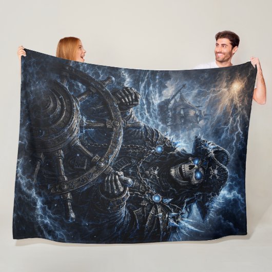 Phantom Skull Captain at the Helm – Blue Storm Got Fleecedecke (Beispiel)