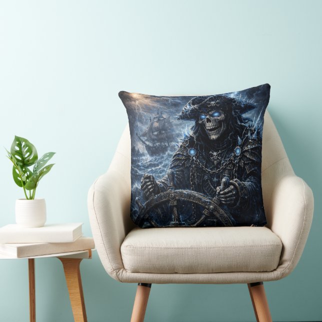 Phantom Skull Captain at the Helm – Blue Storm Got Kissen (Stuhl )