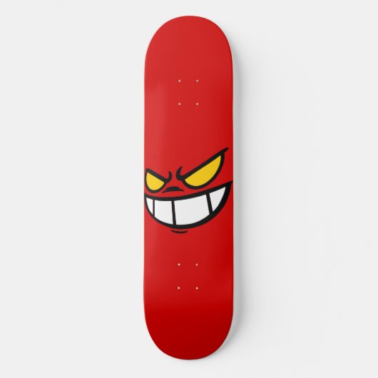 Phantom Smile™ Bold Red Skateboard Deck (Vorderseite)