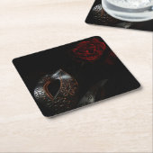 Phantom stirbt an Rose Rechteckiger Pappuntersetzer (angewinkelt)