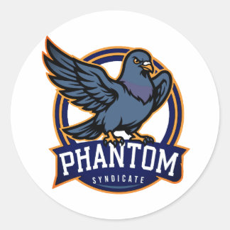 Phantom Syndicate Fierce Pigeon Mascot | Gift  Runder Aufkleber