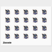 Phantom Syndicate Wilde Taubenmaskottchen | Gesche Runder Aufkleber (Blatt)