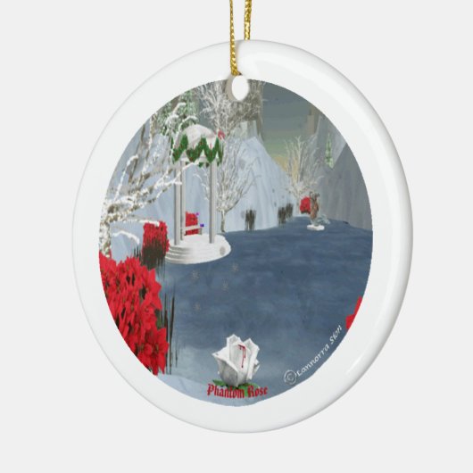 PhantomRosen-Verzierung Keramik Ornament (Links)