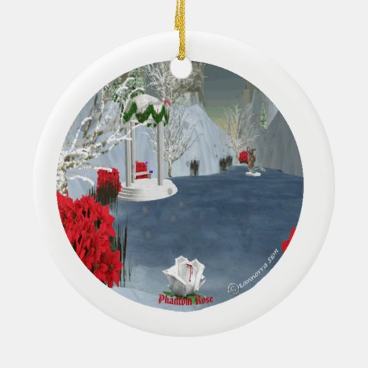 PhantomRosen-Verzierung Keramik Ornament (Hinten)