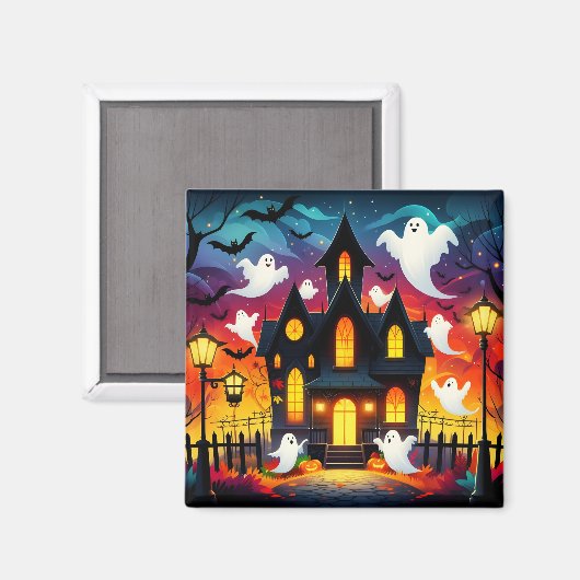 Phantomsputum - Halloweenszene Magnet (Vorderseite/Rückseite)