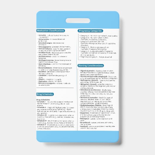 Pharamcolgy Quick Reference Abzeichen Ausweis (Vorderseite)