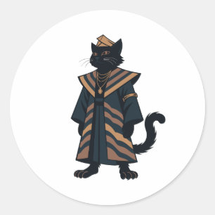 Pharao Black Cat Folk Art Aufkleber