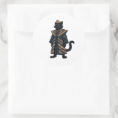 Pharao Black Cat Folk Art Aufkleber (Tasche)