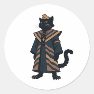 Pharao Black Cat Folk Art Aufkleber