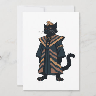 Pharao Black Cat Grußkarte Dankeskarte