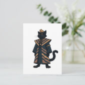 Pharao Black Cat Grußkarte Postkarte (Stehend Vorderseite)