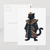 Pharao Black Cat Grußkarte Postkarte (Vorne/Hinten)