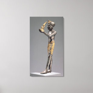 Pharao, das ein Angebot vor der Göttin Maat macht Leinwanddruck