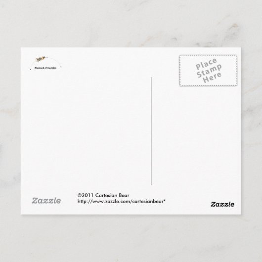 Pharao-Dynamik Postkarte (Rückseite)